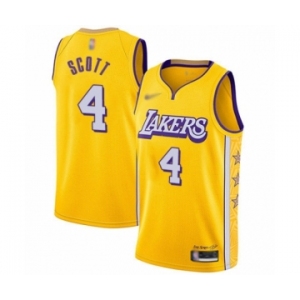 Women's Los Angeles Lakers #4 Byron Scott Swingman Gold Basketball Jersey - 2019-20 City Edition