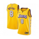 Women's Los Angeles Lakers #8 Kobe Bryant Swingman Gold Basketball Jersey - 2019-20 City Edition