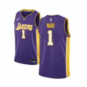 Women's Nike Los Angeles Lakers #1 JaVale McGee Authentic Purple NBA Jersey - Statement Edition