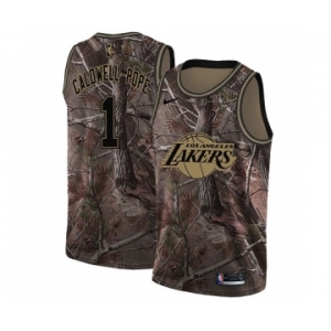 Women's Nike Los Angeles Lakers #1 Kentavious Caldwell-Pope Swingman Camo Realtree Collection NBA Jersey