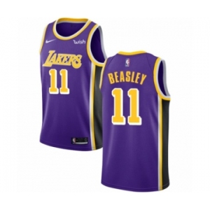 Women's Nike Los Angeles Lakers #11 Michael Beasley Swingman Purple NBA Jersey - Statement Edition