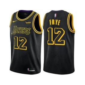 Women's Nike Los Angeles Lakers #12 Channing Frye Swingman Black NBA Jersey - City Edition