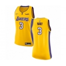 Women's Nike Los Angeles Lakers #3 Josh Hart Authentic Gold NBA Jersey - Icon Edition