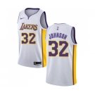 Women's Nike Los Angeles Lakers #32 Magic Johnson Authentic White NBA Jersey - Association Edition