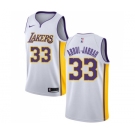 Women's Nike Los Angeles Lakers #33 Kareem Abdul-Jabbar Swingman White NBA Jersey - Association Edition