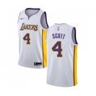 Women's Nike Los Angeles Lakers #4 Byron Scott Authentic White NBA Jersey - Association Edition