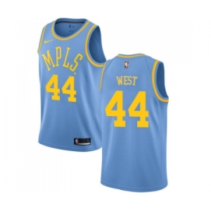Women's Nike Los Angeles Lakers #44 Jerry West Swingman Blue Hardwood Classics NBA Jersey