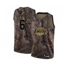 Women's Nike Los Angeles Lakers #6 Lance Stephenson Swingman Camo Realtree Collection NBA Jersey
