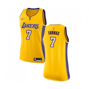 Women's Nike Los Angeles Lakers #7 Isaiah Thomas Authentic Gold Home NBA Jersey - Icon Edition
