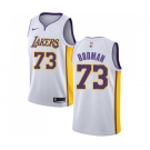 Women's Nike Los Angeles Lakers #73 Dennis Rodman Swingman White NBA Jersey - Association Edition