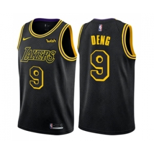Women's Nike Los Angeles Lakers #9 Luol Deng Swingman Black NBA Jersey - City Edition