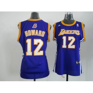 women nba los angeles lakers #12 dwight howard purple
