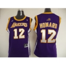 women nba los angeles lakers #12 dwight howard purple[revolution 30 swingman]
