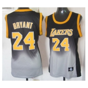 women nba los angeles lakers #24 kobe bryant black-grey