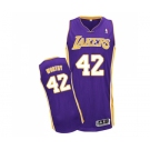 Youth Adidas Los Angeles Lakers #42 James Worthy Authentic Purple Road NBA Jersey