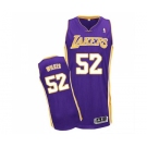 Youth Adidas Los Angeles Lakers #52 Jamaal Wilkes Authentic Purple Road NBA Jersey