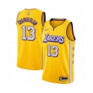Youth Los Angeles Lakers #13 Wilt Chamberlain Swingman Gold Basketball Jersey - 2019-20 City Edition