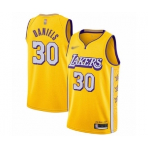 Youth Los Angeles Lakers #30 Troy Daniels Swingman Gold Basketball Jersey - 2019-20 City Edition