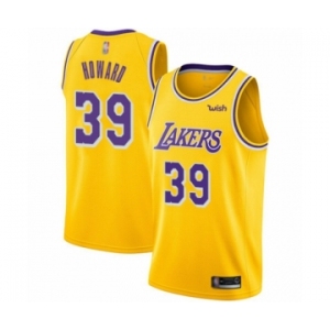 Youth Los Angeles Lakers #39 Dwight Howard Swingman Gold Basketball Jersey - Icon Edition