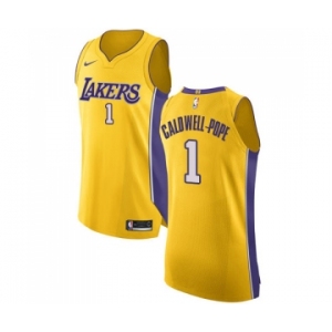 Youth Nike Los Angeles Lakers #1 Kentavious Caldwell-Pope Authentic Gold Home NBA Jersey - Icon Edition