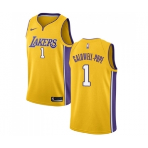 Youth Nike Los Angeles Lakers #1 Kentavious Caldwell-Pope Swingman Gold Home NBA Jersey - Icon Edition