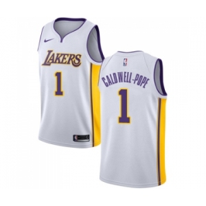 Youth Nike Los Angeles Lakers #1 Kentavious Caldwell-Pope Swingman White NBA Jersey - Association Edition
