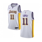 Youth Nike Los Angeles Lakers #11 Brook Lopez Swingman White NBA Jersey - Association Edition
