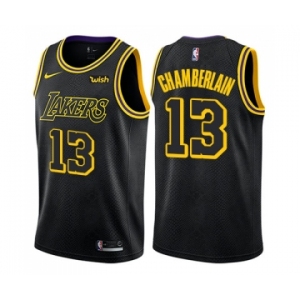 Youth Nike Los Angeles Lakers #13 Wilt Chamberlain Swingman Black NBA Jersey - City Edition