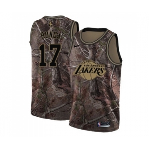 Youth Nike Los Angeles Lakers #17 Isaac Bonga Swingman Camo Realtree Collection NBA Jersey
