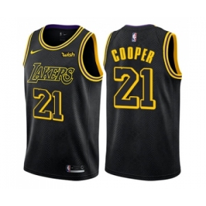 Youth Nike Los Angeles Lakers #21 Michael Cooper Swingman Black NBA Jersey - City Edition