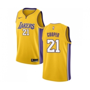 Youth Nike Los Angeles Lakers #21 Michael Cooper Swingman Gold Home NBA Jersey - Icon Edition