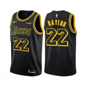 Youth Nike Los Angeles Lakers #22 Elgin Baylor Swingman Black NBA Jersey - City Edition