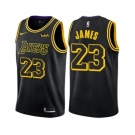Youth Nike Los Angeles Lakers #23 LeBron James Swingman Black NBA Jersey - City Edition