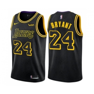 Youth Nike Los Angeles Lakers #24 Kobe Bryant Swingman Black NBA Jersey - City Edition