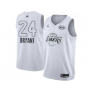 Youth Nike Los Angeles Lakers #24 Kobe Bryant White NBA Jordan Swingman 2018 All-Star Game Jersey