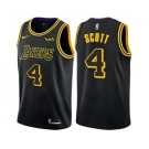 Youth Nike Los Angeles Lakers #4 Byron Scott Swingman Black NBA Jersey - City Edition