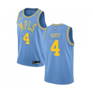 Youth Nike Los Angeles Lakers #4 Byron Scott Swingman Blue Hardwood Classics NBA Jersey