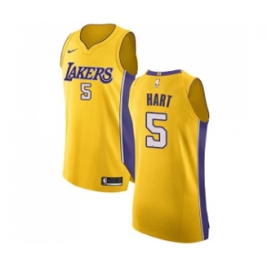 Youth Nike Los Angeles Lakers #5 Josh Hart Authentic Gold Home NBA Jersey - Icon Edition