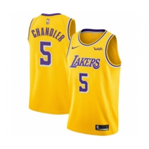 Youth Nike Los Angeles Lakers #5 Tyson Chandler Swingman Gold NBA Jersey - Icon Edition