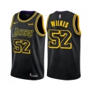 Youth Nike Los Angeles Lakers #52 Jamaal Wilkes Swingman Black NBA Jersey - City Edition