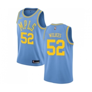 Youth Nike Los Angeles Lakers #52 Jamaal Wilkes Swingman Blue Hardwood Classics NBA Jersey