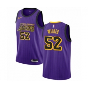 Youth Nike Los Angeles Lakers #52 Jamaal Wilkes Swingman Purple NBA Jersey - City Edition