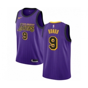 Youth Nike Los Angeles Lakers #9 Rajon Rondo Swingman Purple NBA Jersey - City Edition