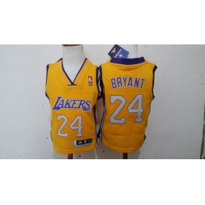 babywear nba los angeles lakers #24 kobe bryant yellow