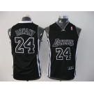 youth nba los angeles lakers #24 bryant black(black number)