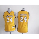 youth nba los angeles lakers #24 kobe bryant yellow[revolution 30 swingman]