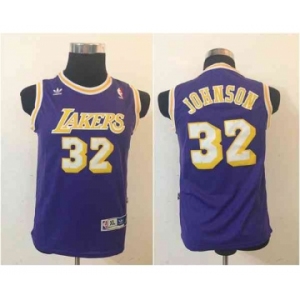 youth nba los angeles lakers #32 johnson purple