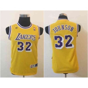 youth nba los angeles lakers #32 johnson yellow