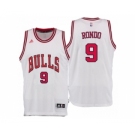 Men Chicago Bulls #9 Rajon Rondo Home White New Swingman Jersey