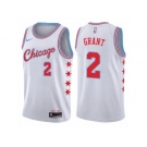 Men Nike Chicago Bulls #2 Jerian Grant Authentic White NBA Jersey - City Edition